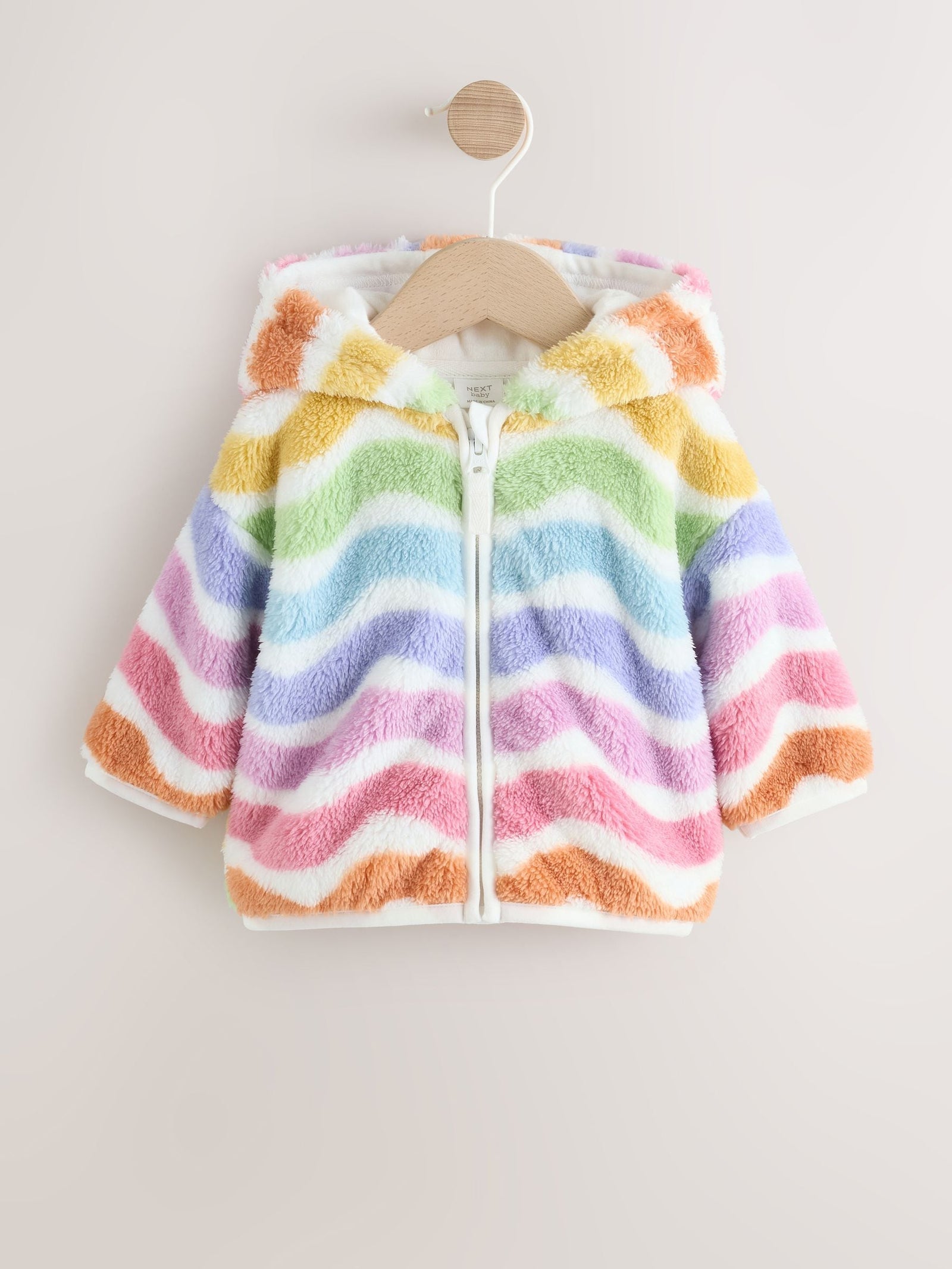 Multi Bright Baby Fleece Hooded Zip Jacket (0mths-2yrs)