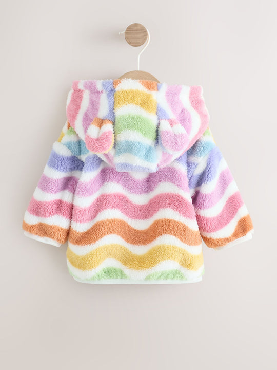 Multi Bright Baby Fleece Hooded Zip Jacket (0mths-2yrs)