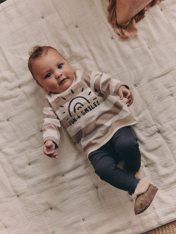 Monochrome Slogan Baby Top and Leggings Set 2 Piece (0mths-3yrs)