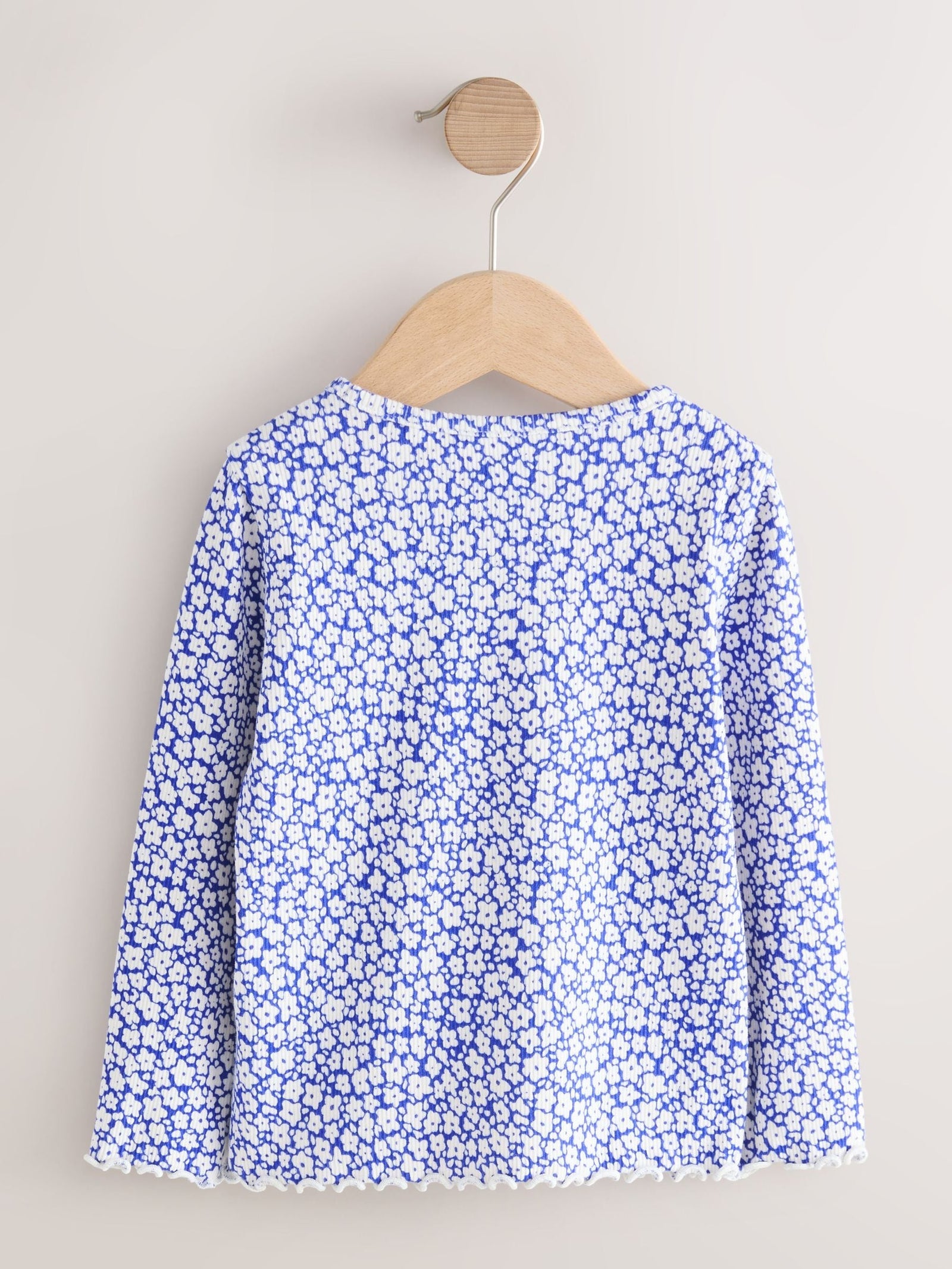 Blue Rib Long Sleeve Top (3mths-7yrs)