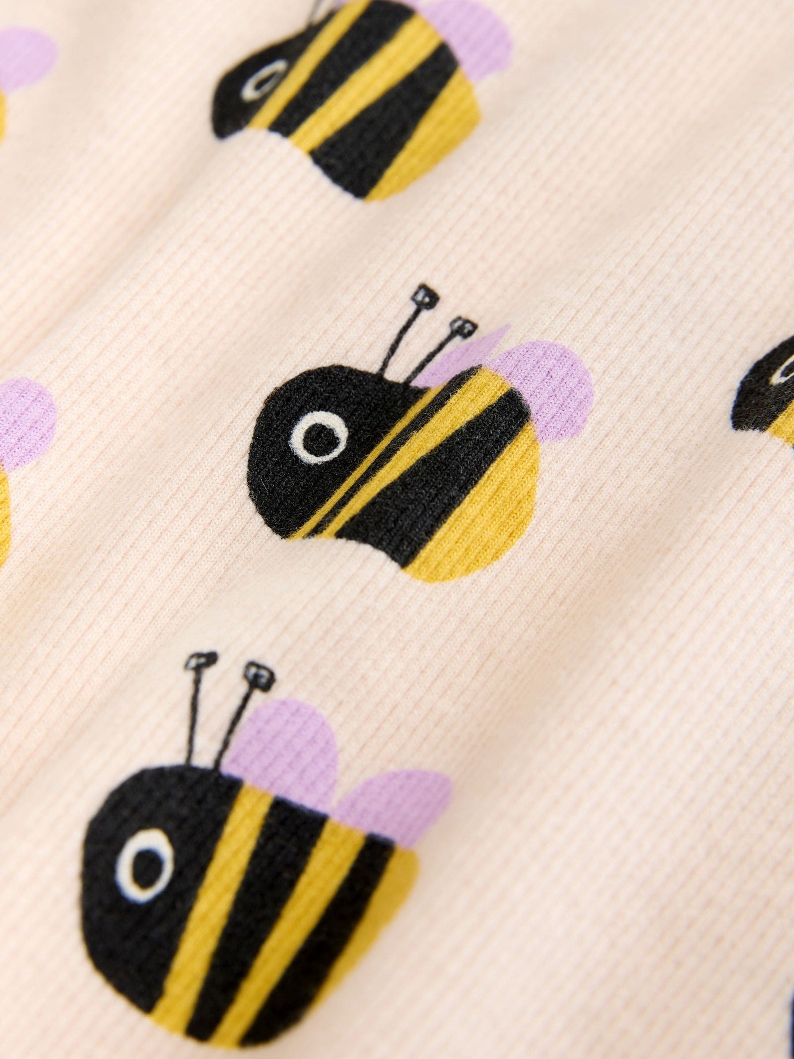Ecru White Bee Short Sleeve Rib T-Shirt (3mths-7yrs)