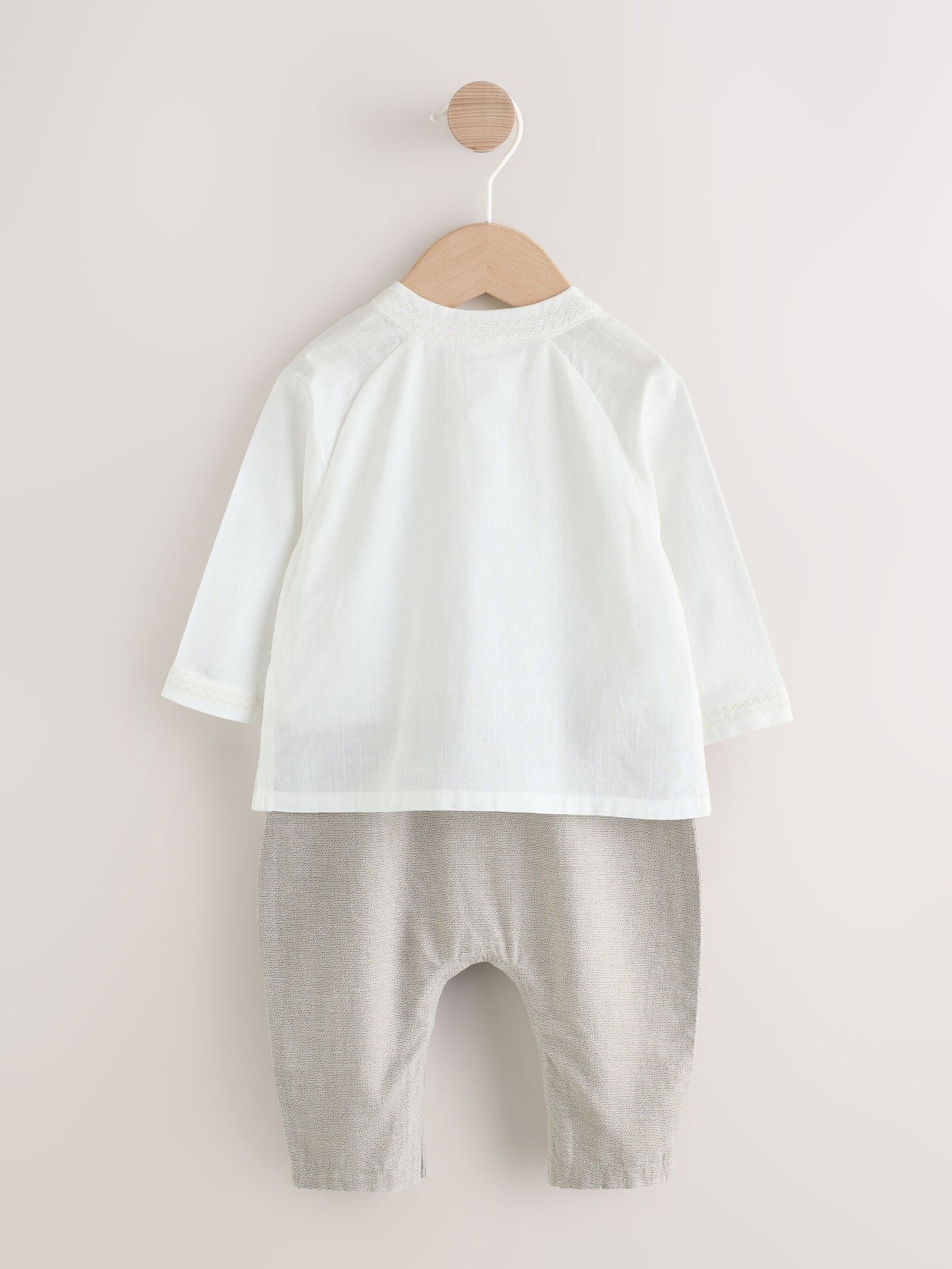 Neutral Baby Occasion Romper (0mths-2yrs)