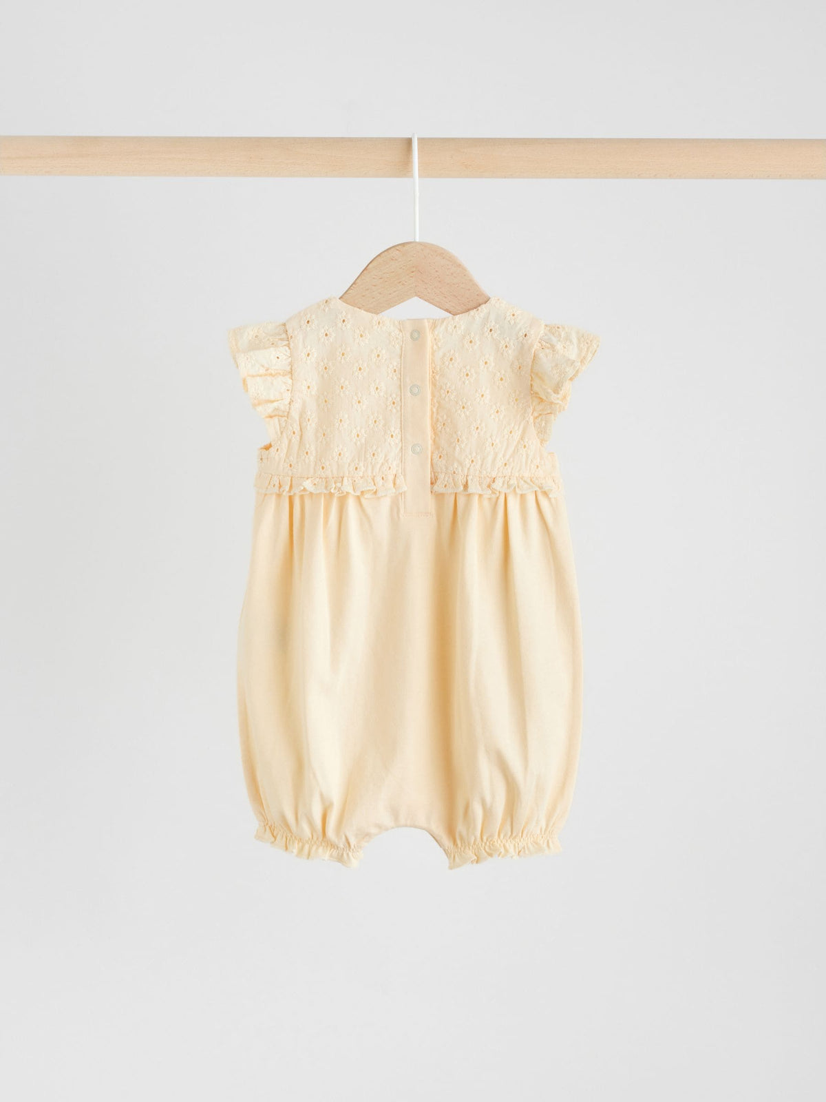 Tonal Pink Broderie 3 Pack Baby Rompers