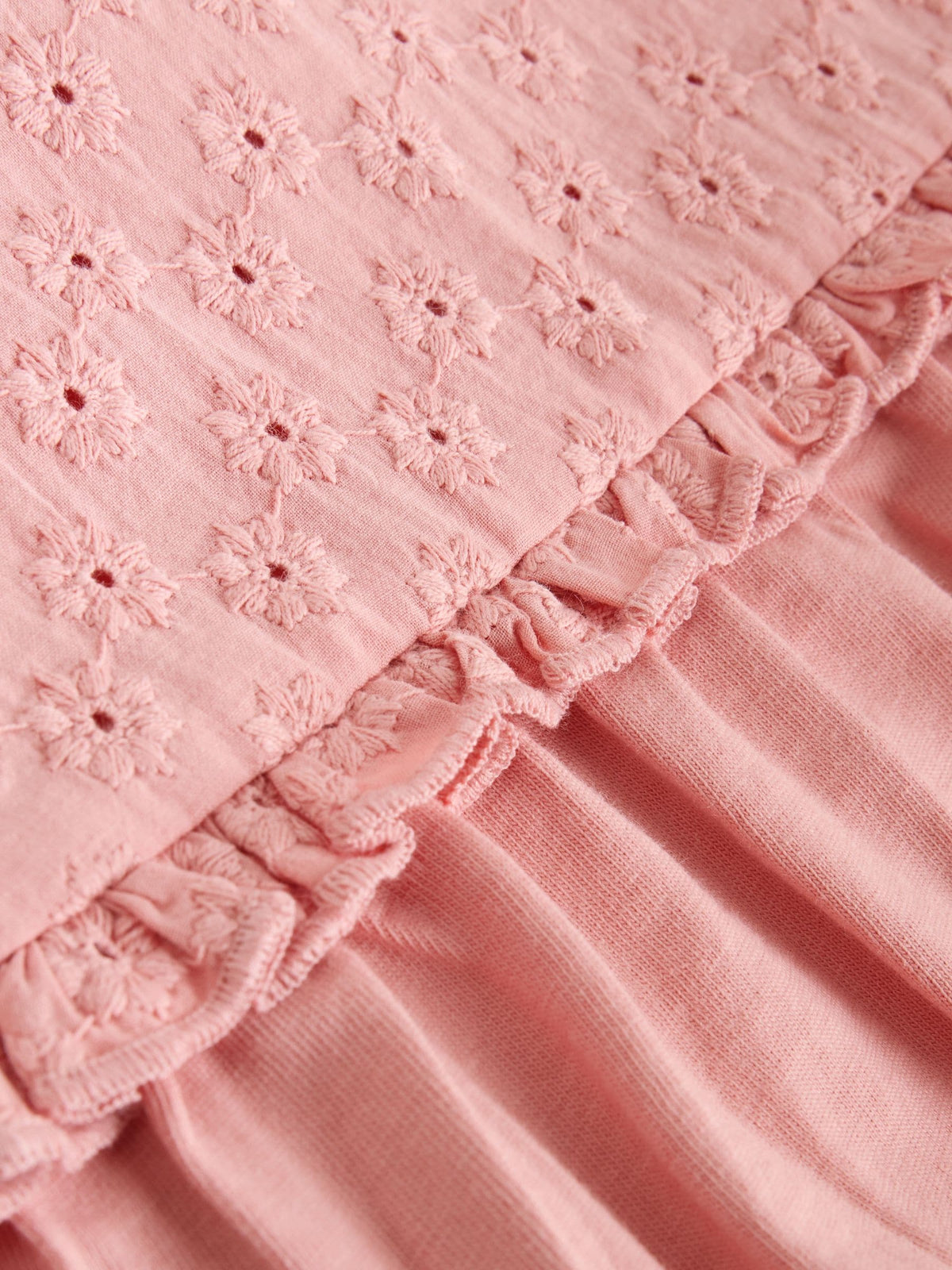 Tonal Pink Broderie 3 Pack Baby Rompers