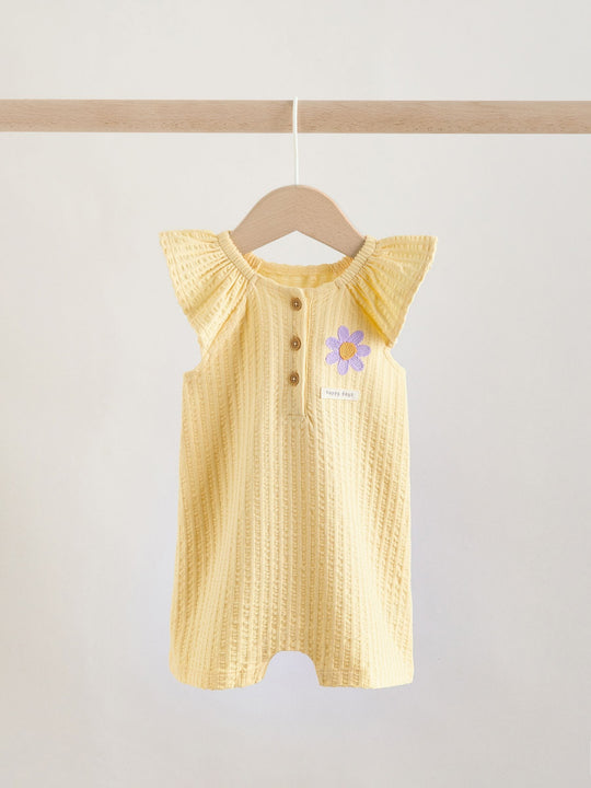 Natural Scandi Printed Jersey Baby Rompers 2 Pack
