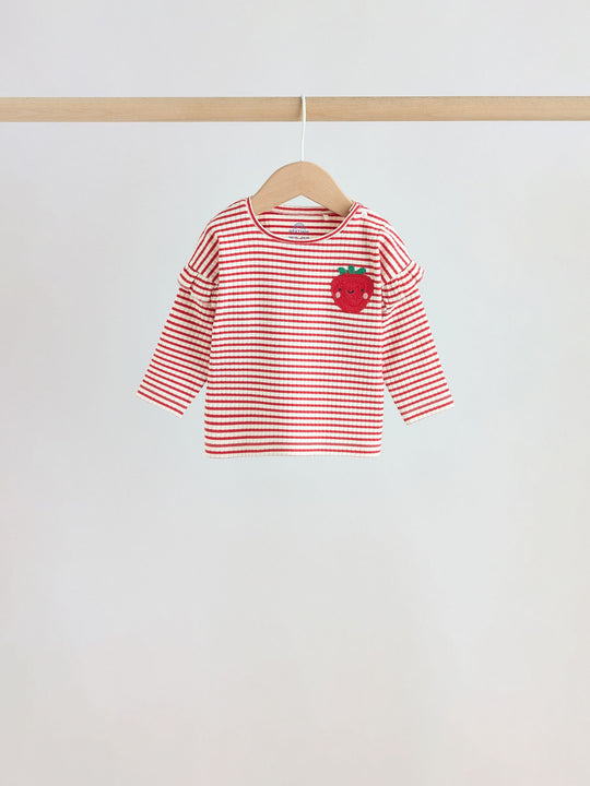 Red Strawberry Long Sleeve Top And Leggings Set 6 Piece (0mths-3yrs)