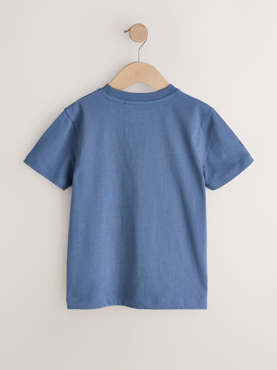 Mid Blue Regular Fit Short Sleeve T-Shirt (3-16yrs)