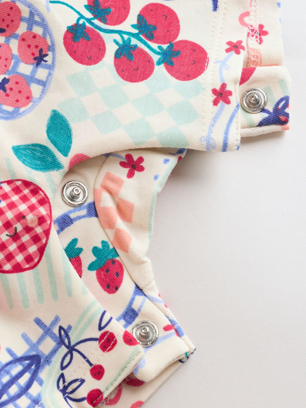 Red Strawberry Printed Baby Rompers 3 Pack