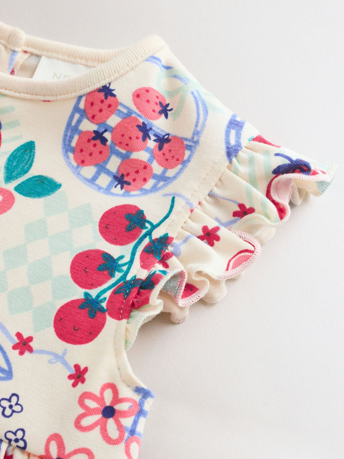 Red Strawberry Printed Baby Rompers 3 Pack