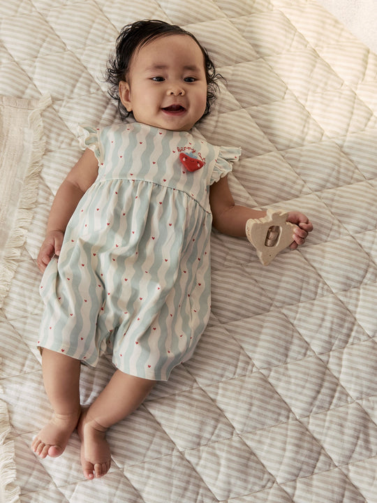 Red Strawberry Printed Baby Rompers 3 Pack