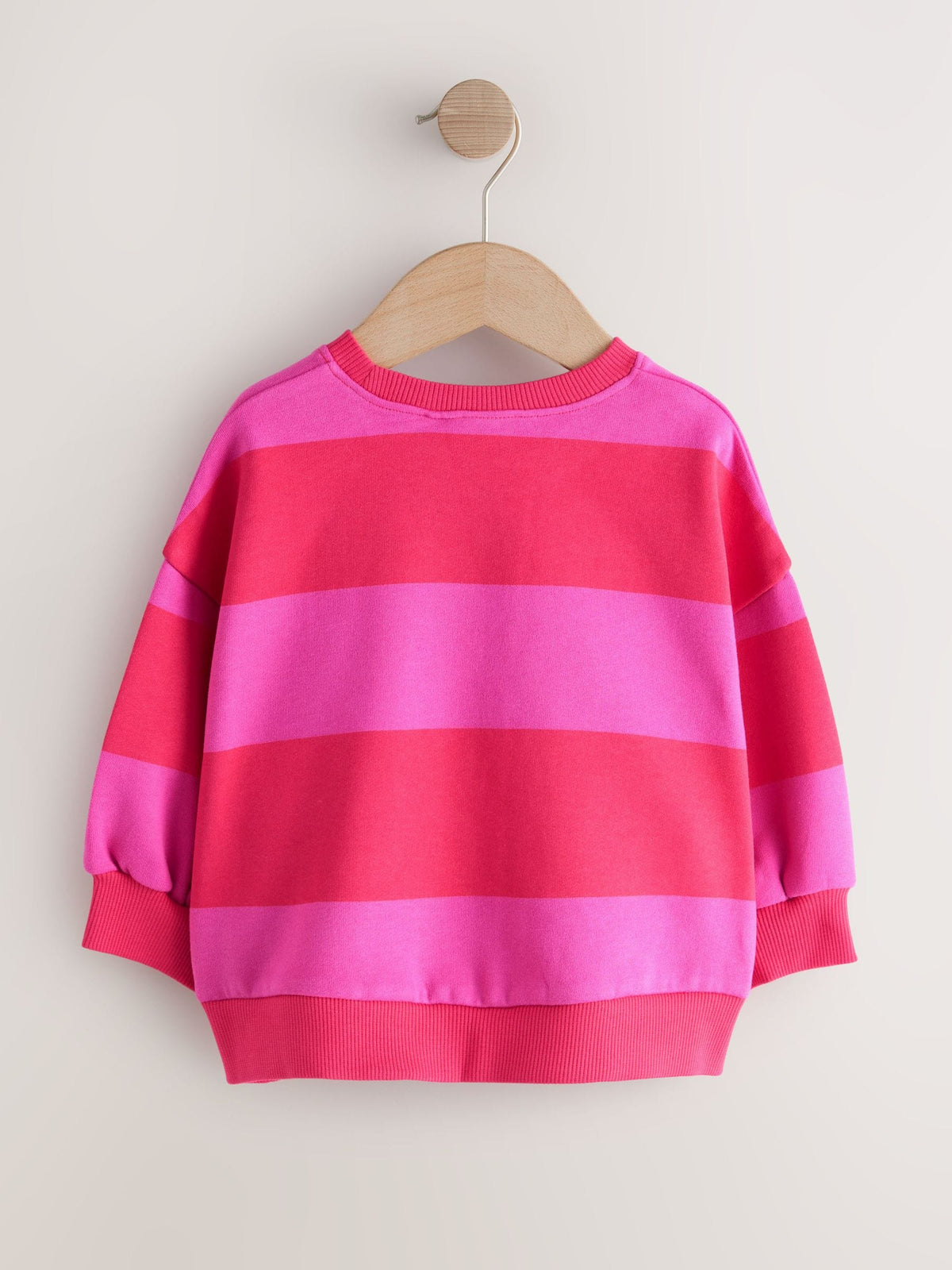 Red/Pink Stripe Crew Neck Sweatshirt (3mths-7yrs)