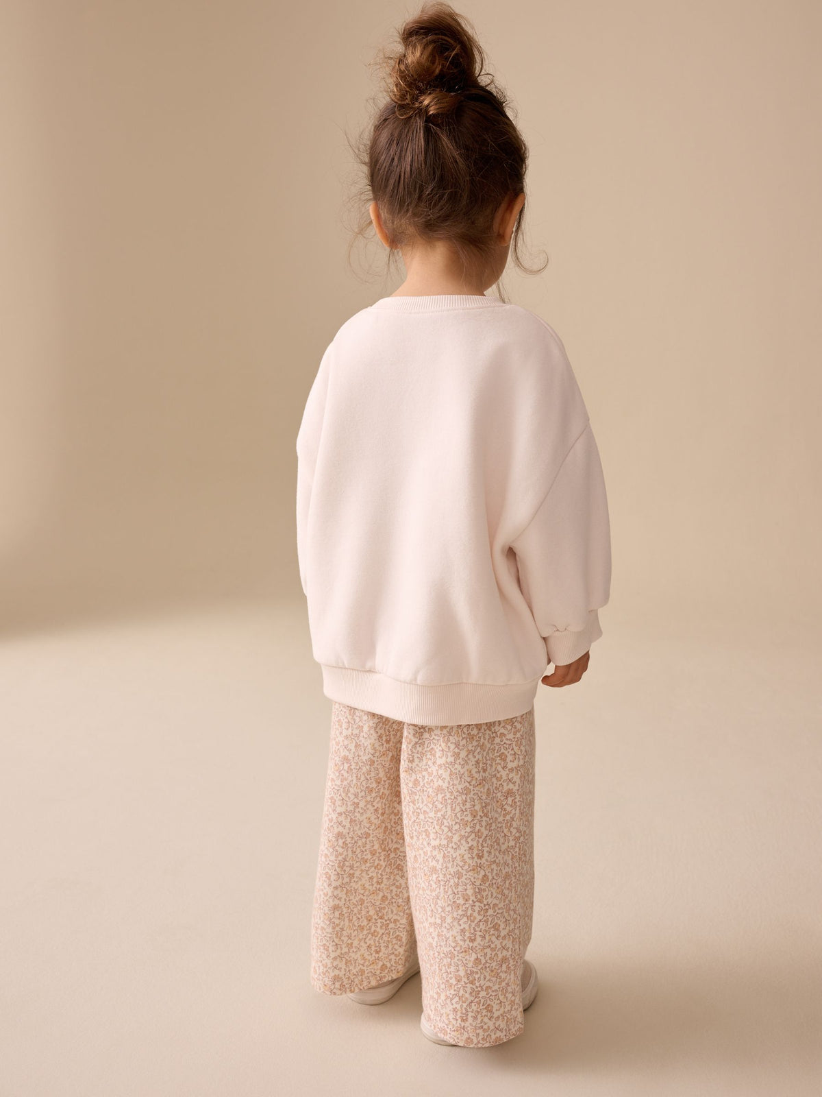 Cream Sweatshirt and Wide Leg Joggers Set (3mths-7yrs)