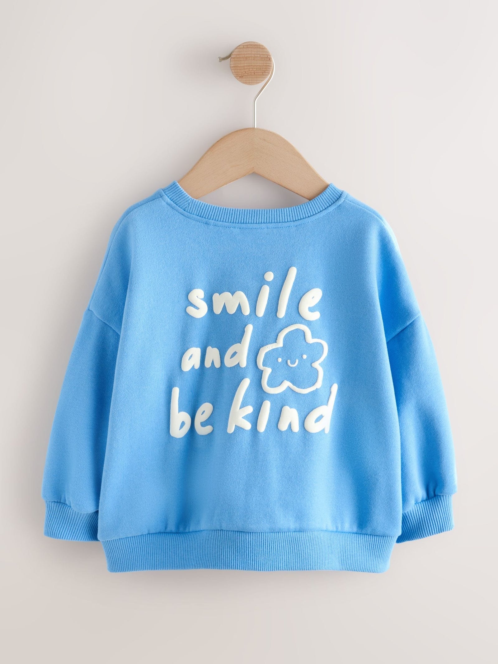 Blue Flower Crew Neck Sweatshirt (3mths-7yrs)
