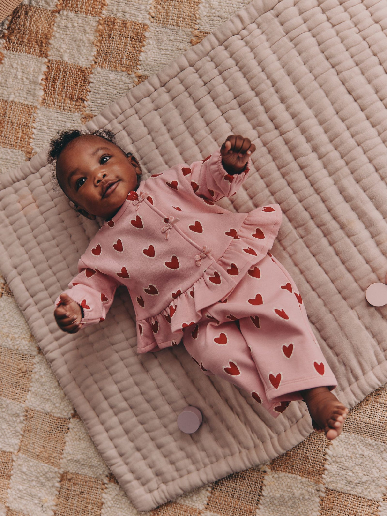 Pink Heart Top & Leggings Set 2 Piece (0mths-2yrs)