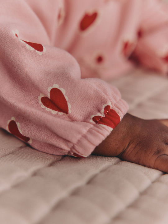 Pink Heart Top & Leggings Set 2 Piece (0mths-2yrs)