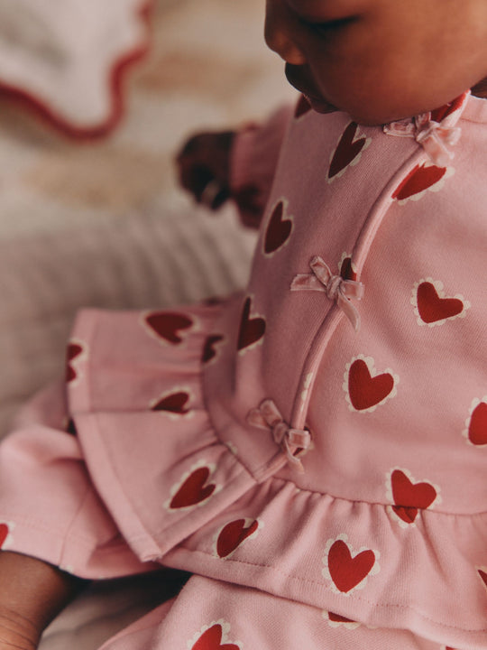 Pink Heart Top & Leggings Set 2 Piece (0mths-2yrs)