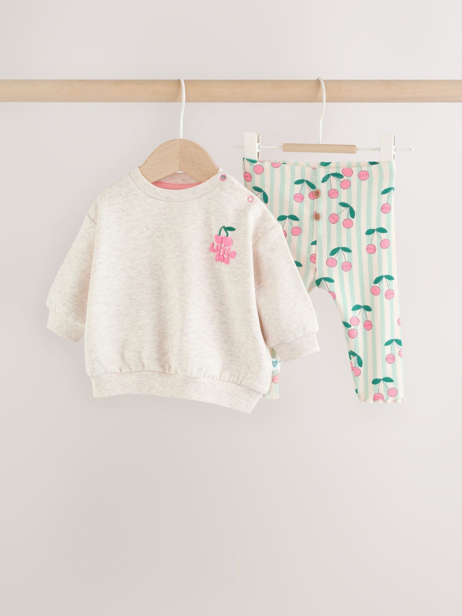 Green/Ecru Milk Club Baby Sweatshirt and Leggings 2 Piece Set (0mths-2yrs)