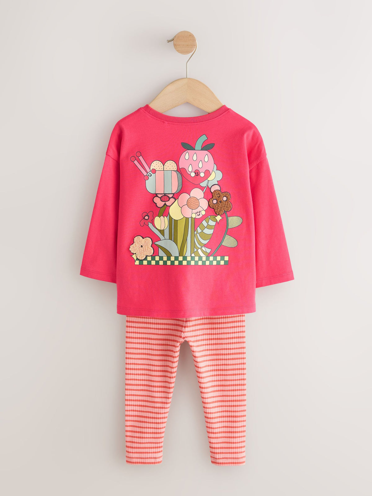 Bright Pink Long Sleeve Top and Leggings Set (3mths-7yrs)