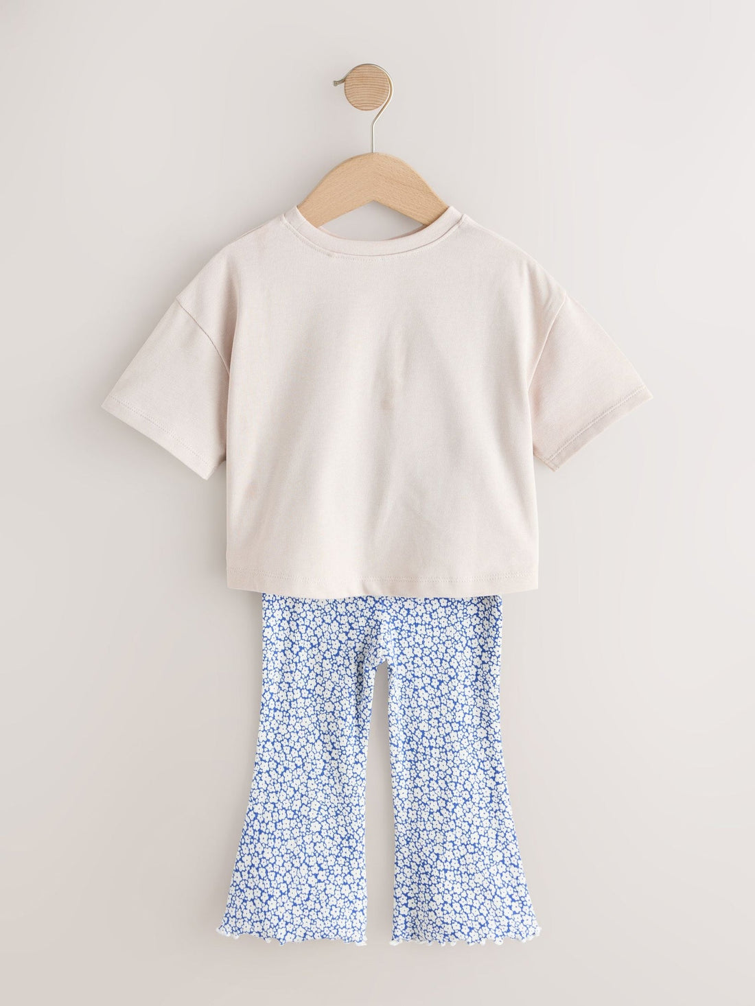 Ecru White Apple Character Short Sleeve Top and Leggings Set (3mths-7yrs)