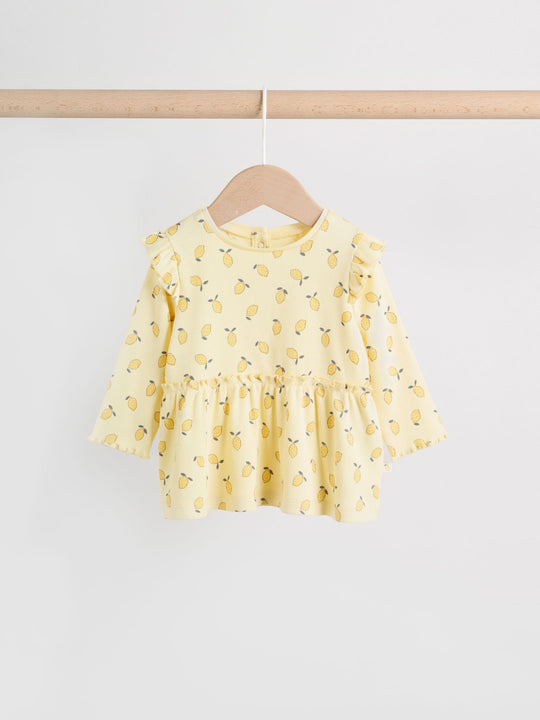 Yellow Lemon Baby Long Sleeve Frill Top And Leggings Set (0mths-2yrs)