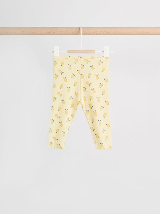 Yellow Lemon Baby Long Sleeve Frill Top And Leggings Set (0mths-2yrs)