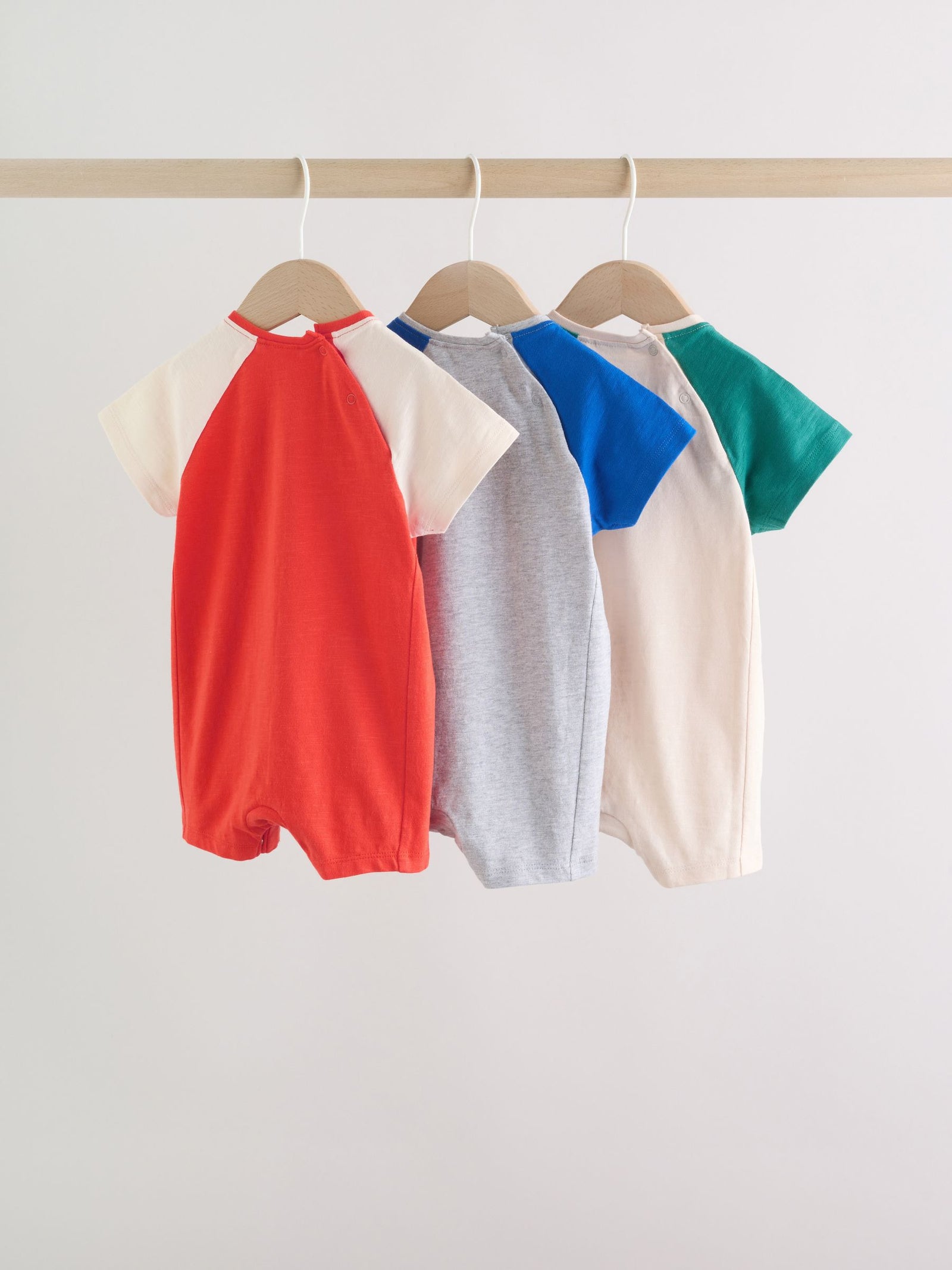 Bright Jersey Baby Rompers 3 Pack