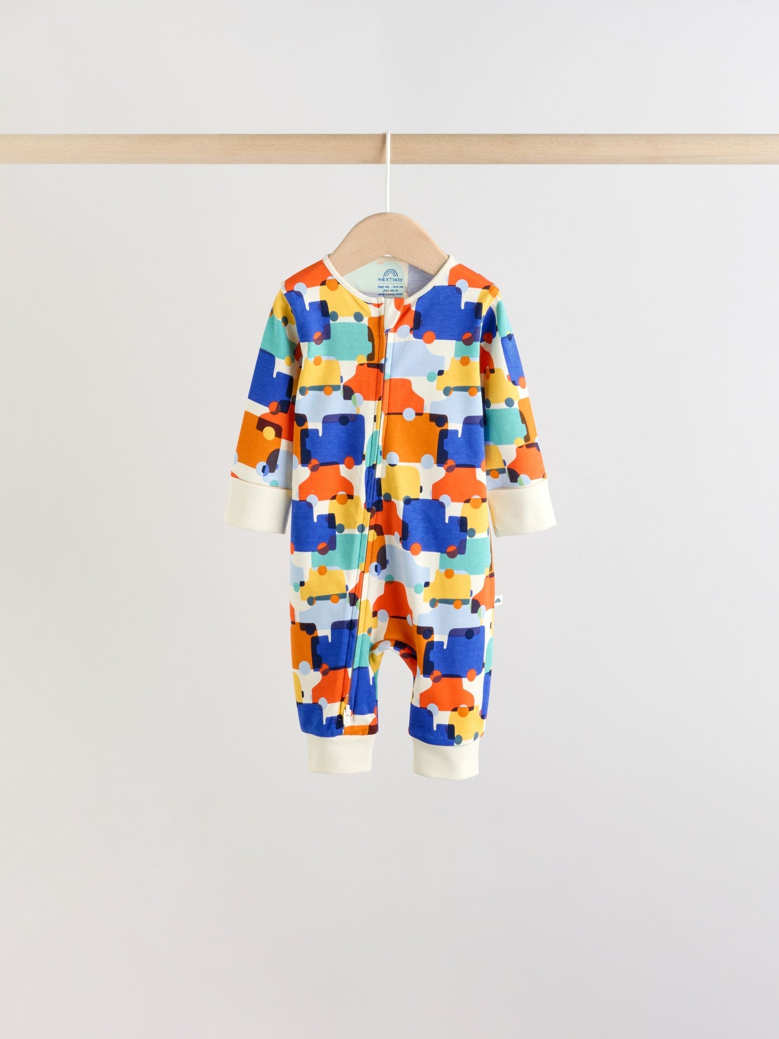 Multi Two Way Zip Baby Sleepsuit 5 Pack (0mths-3yrs)