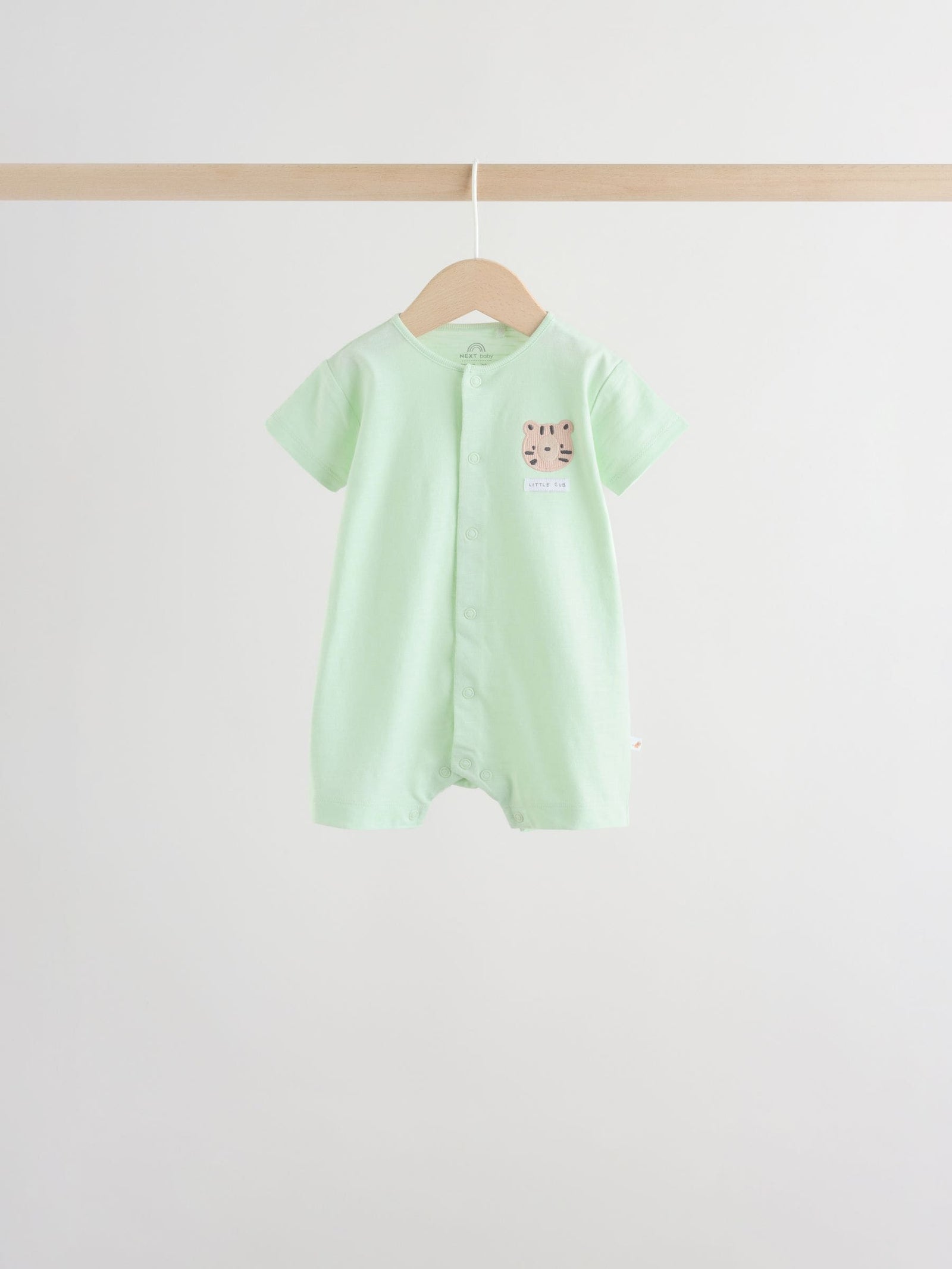 Green Blue Safari Animal Jersey Baby Rompers 4 Pack