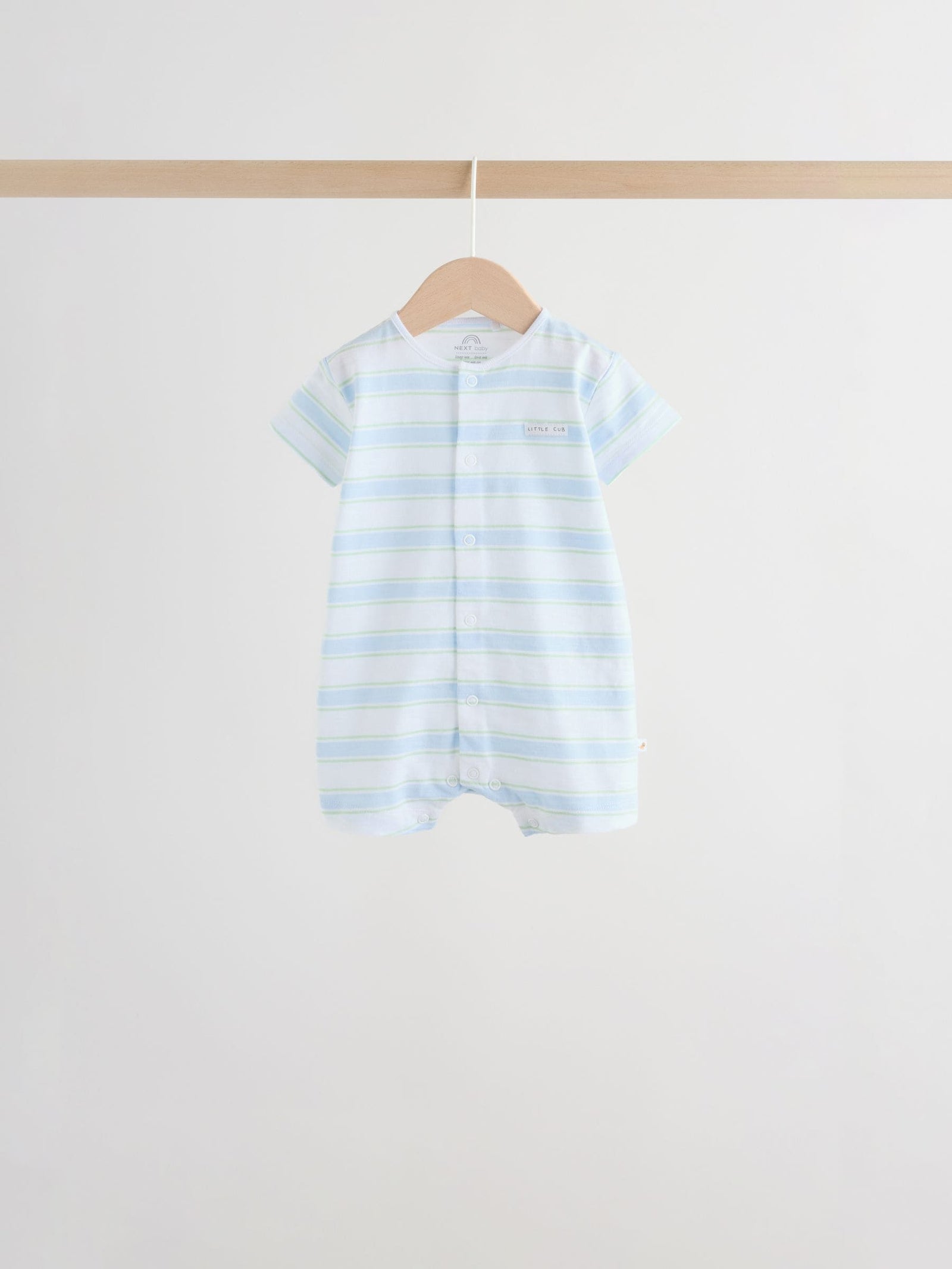 Green Blue Safari Animal Jersey Baby Rompers 4 Pack