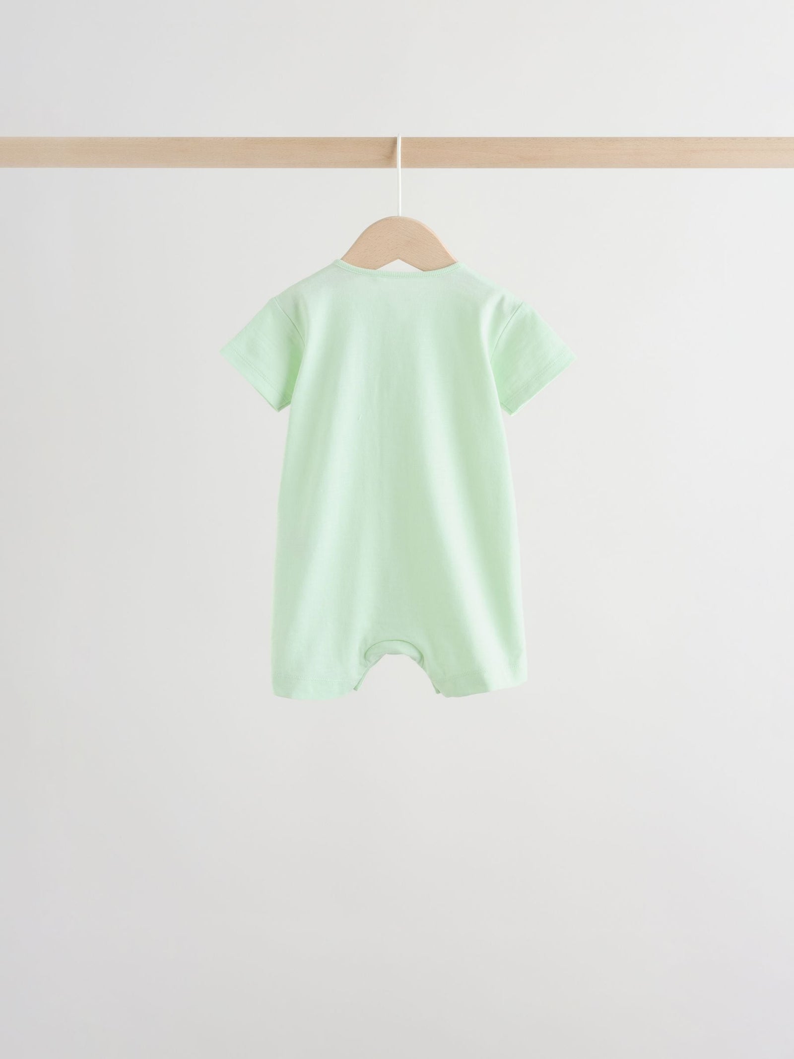 Green Blue Safari Animal Jersey Baby Rompers 4 Pack