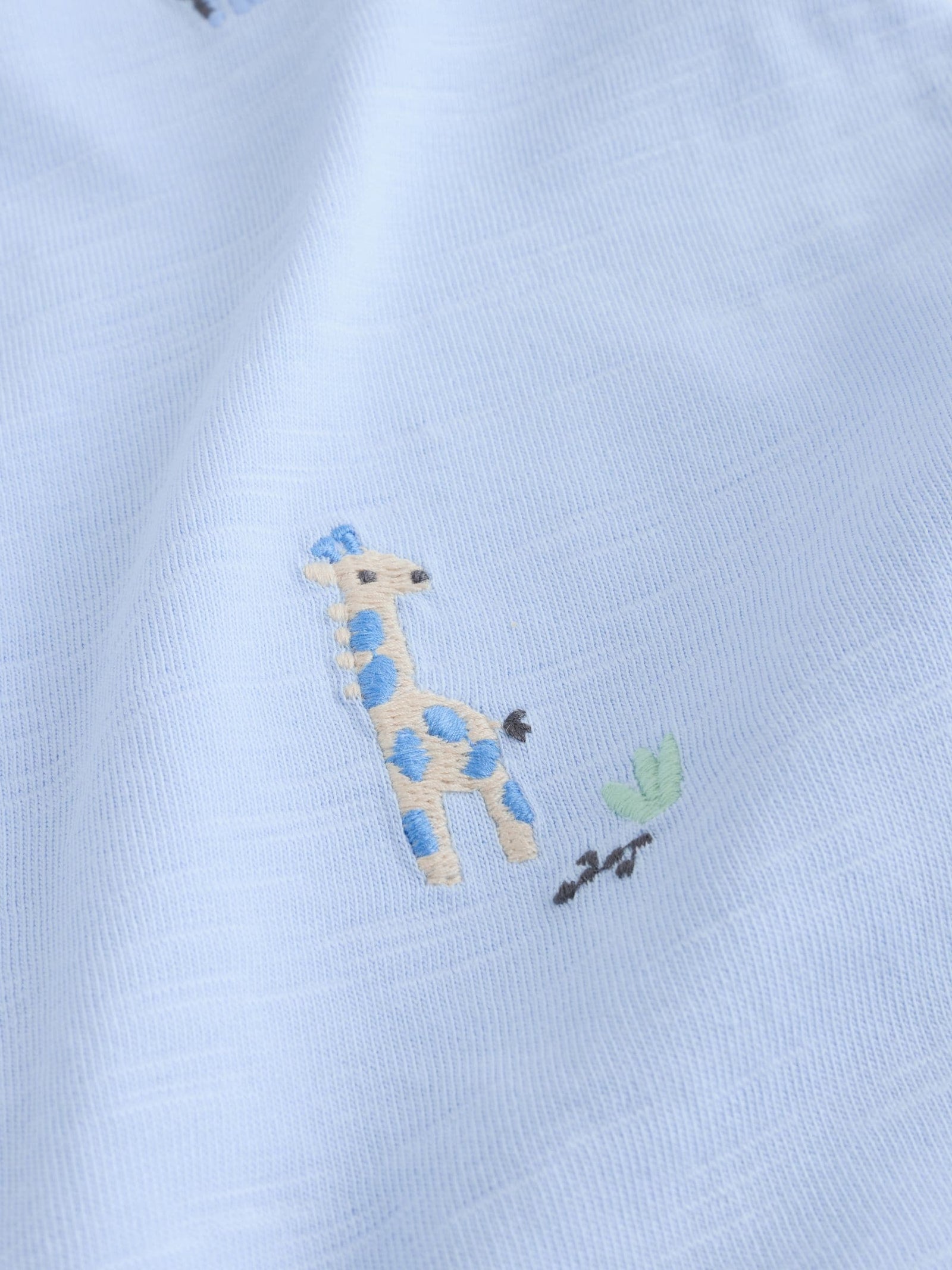Green Blue Safari Animal Jersey Baby Rompers 4 Pack