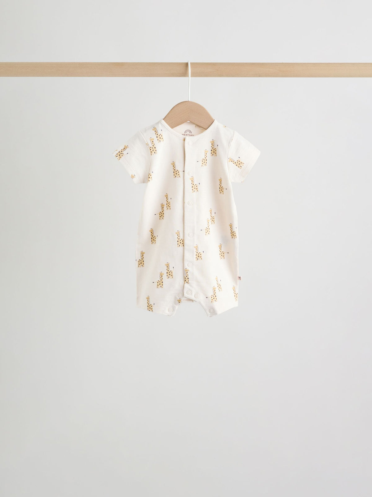 Neutral Animal Jersey Baby Rompers 4 Pack