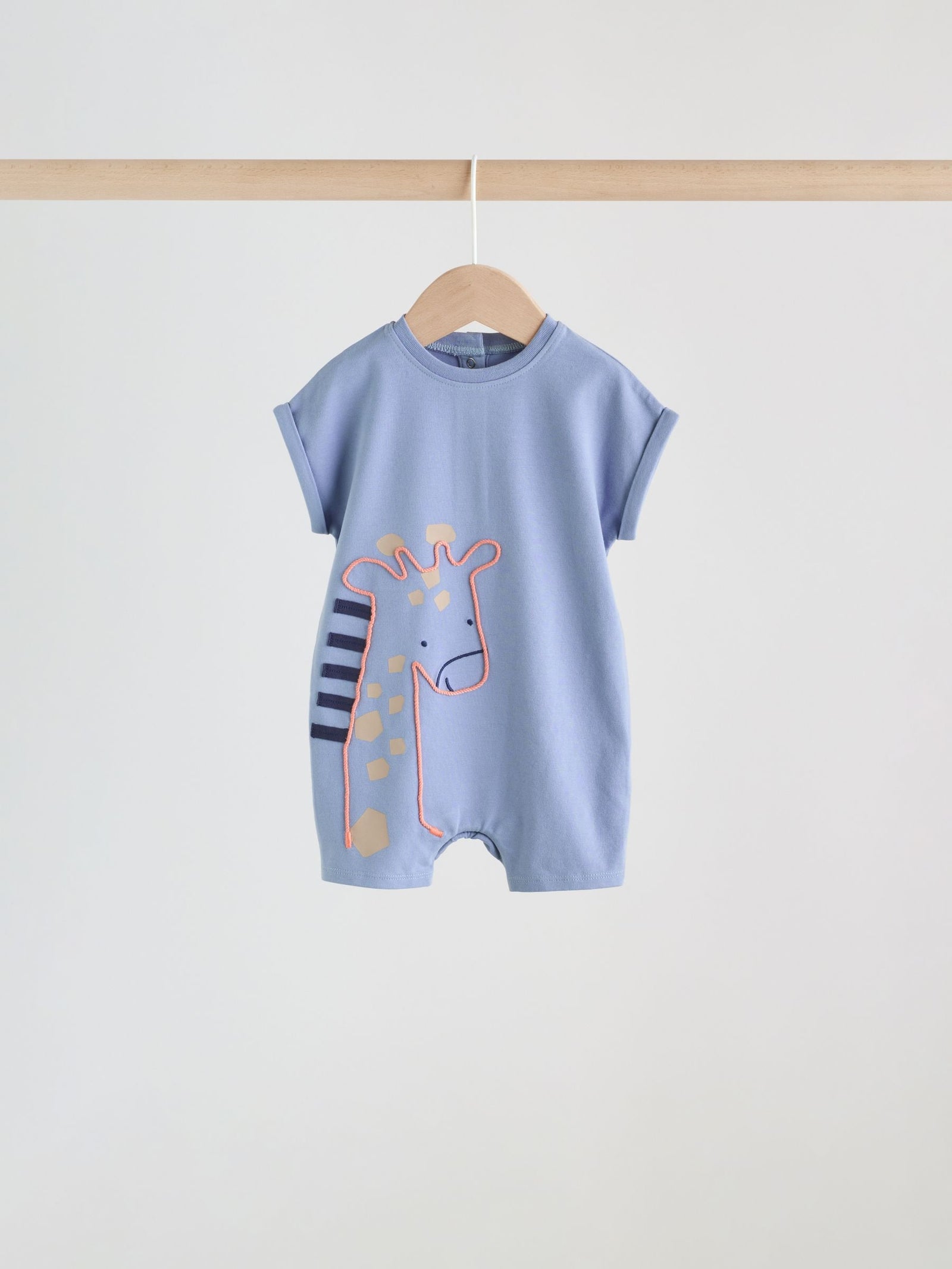 Blue Safari Jersey Baby Rompers 3 Pack