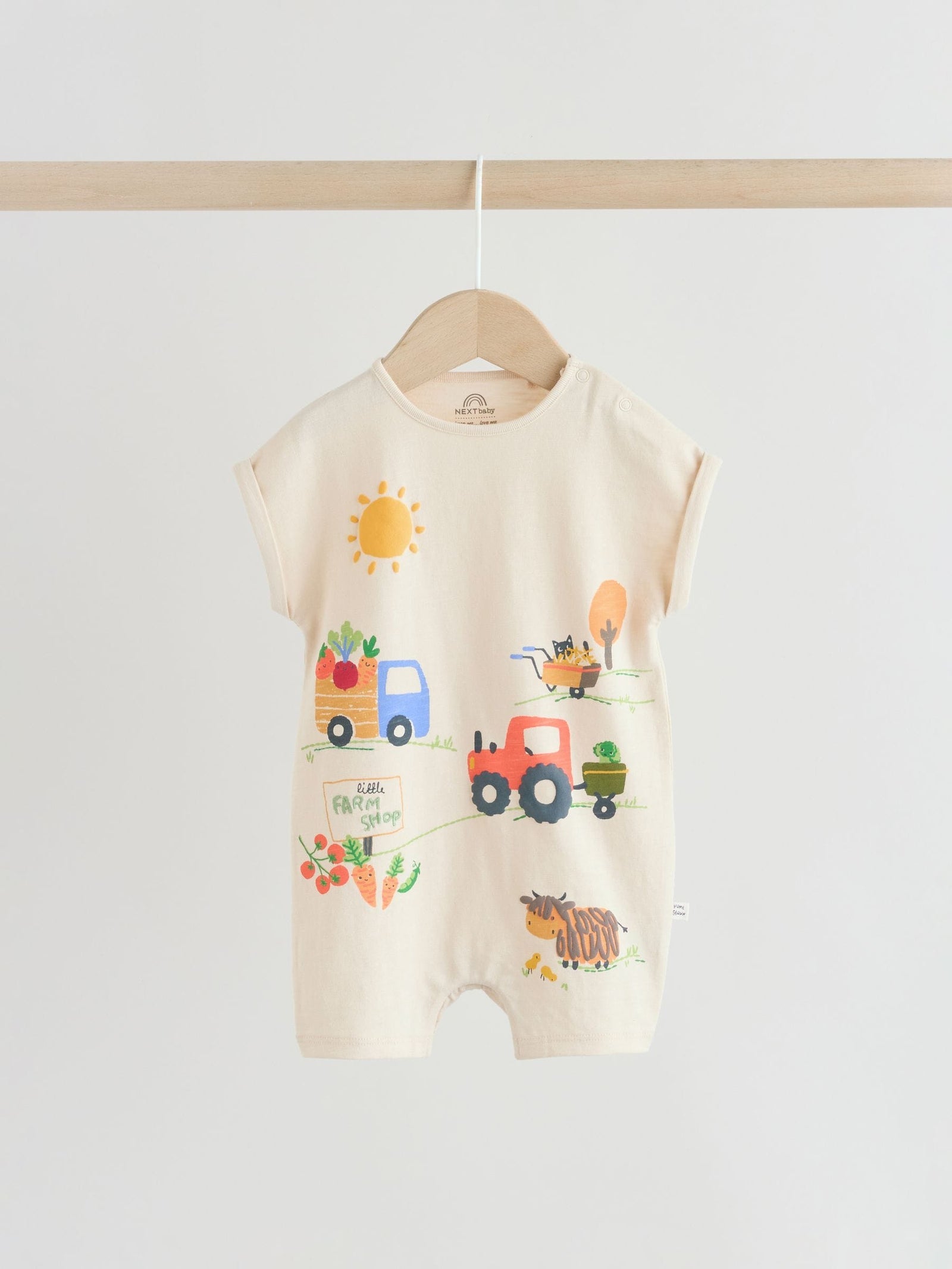 Farmyard Jersey Baby Rompers 3 Pack