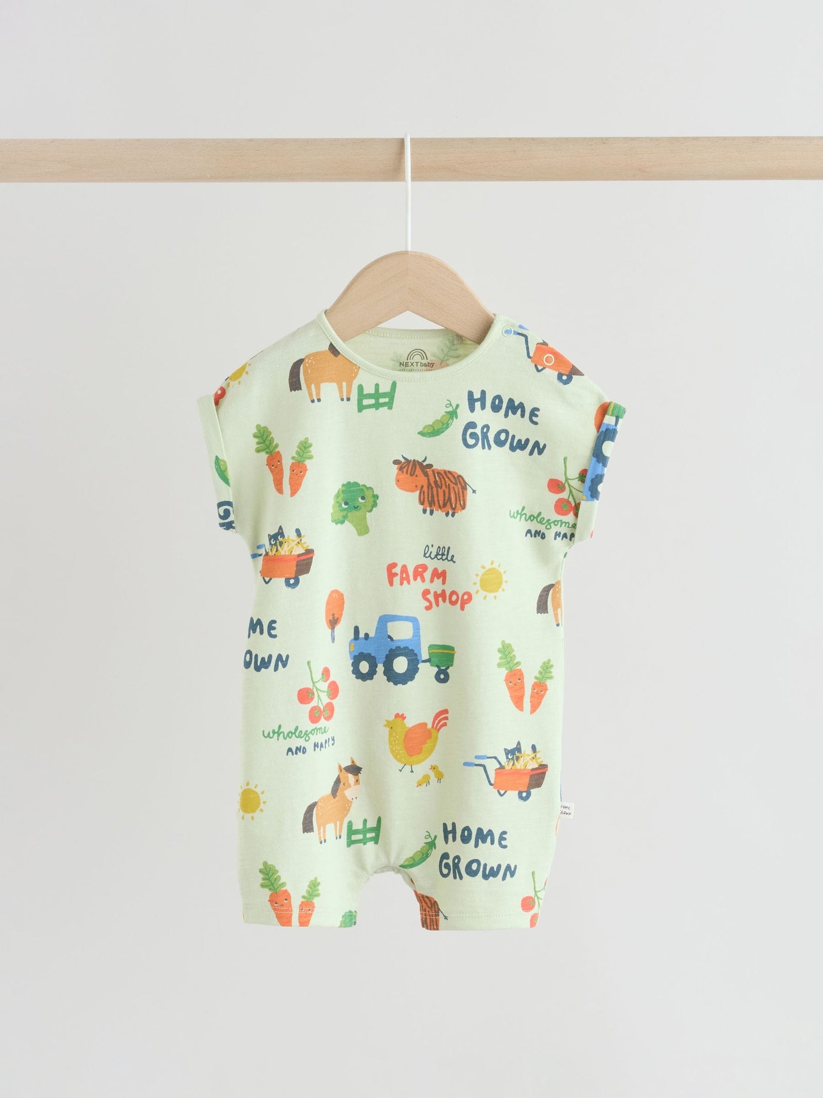 Farmyard Jersey Baby Rompers 3 Pack