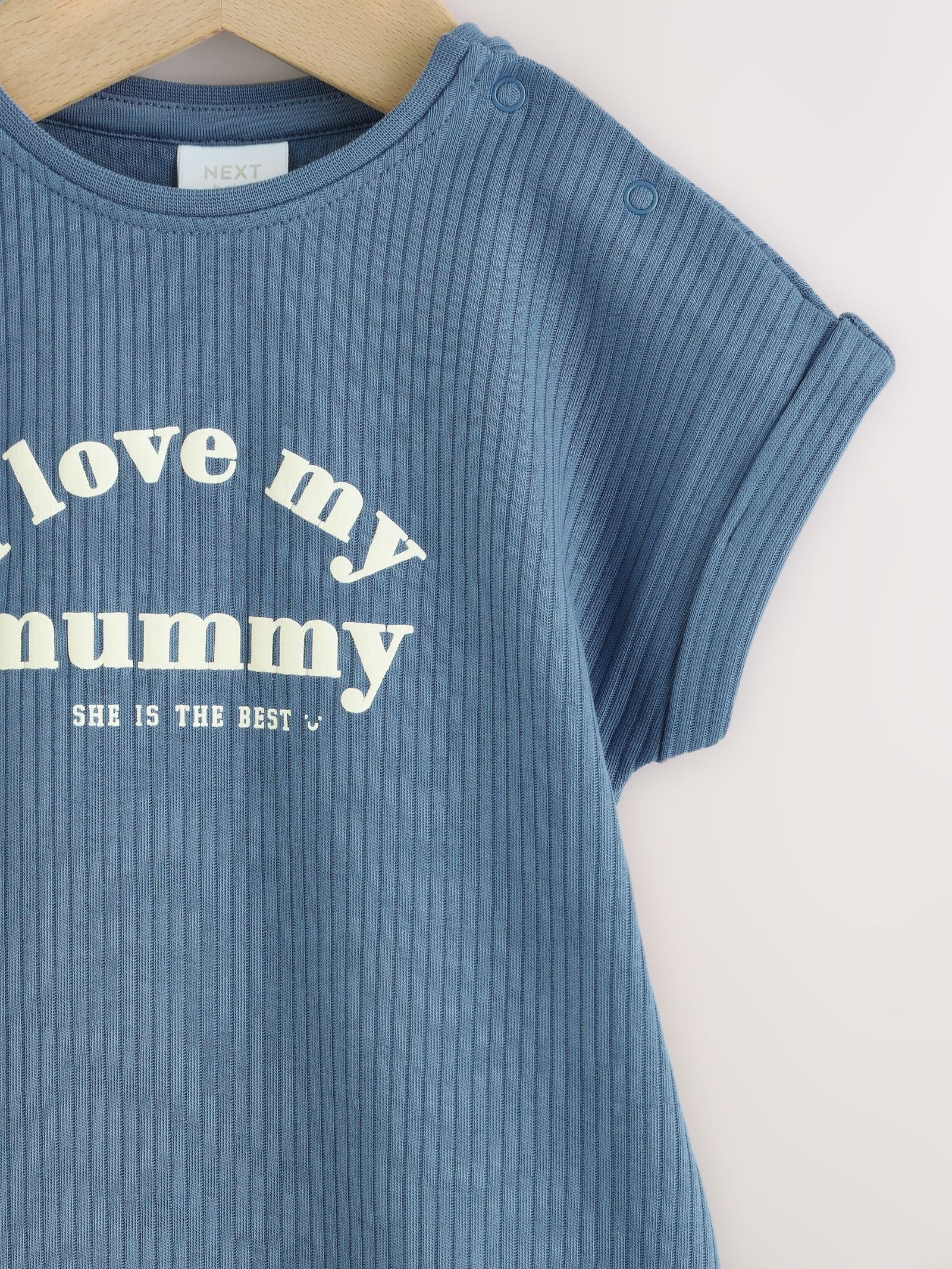 Blue I Love My Mummy Jersey Baby Romper