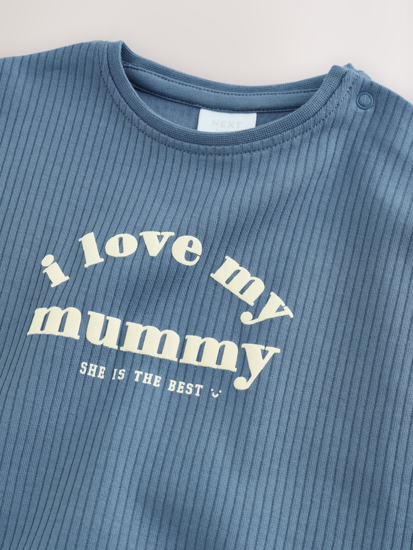 Blue I Love My Mummy Jersey Baby Romper