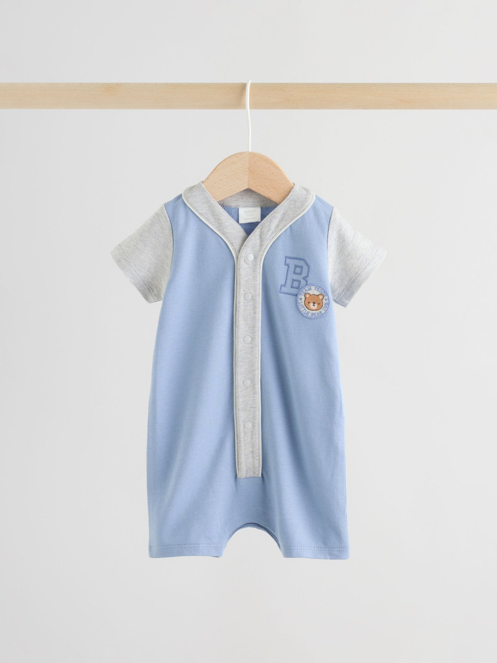 Blue Baby Jersey Rompers 2 Pack