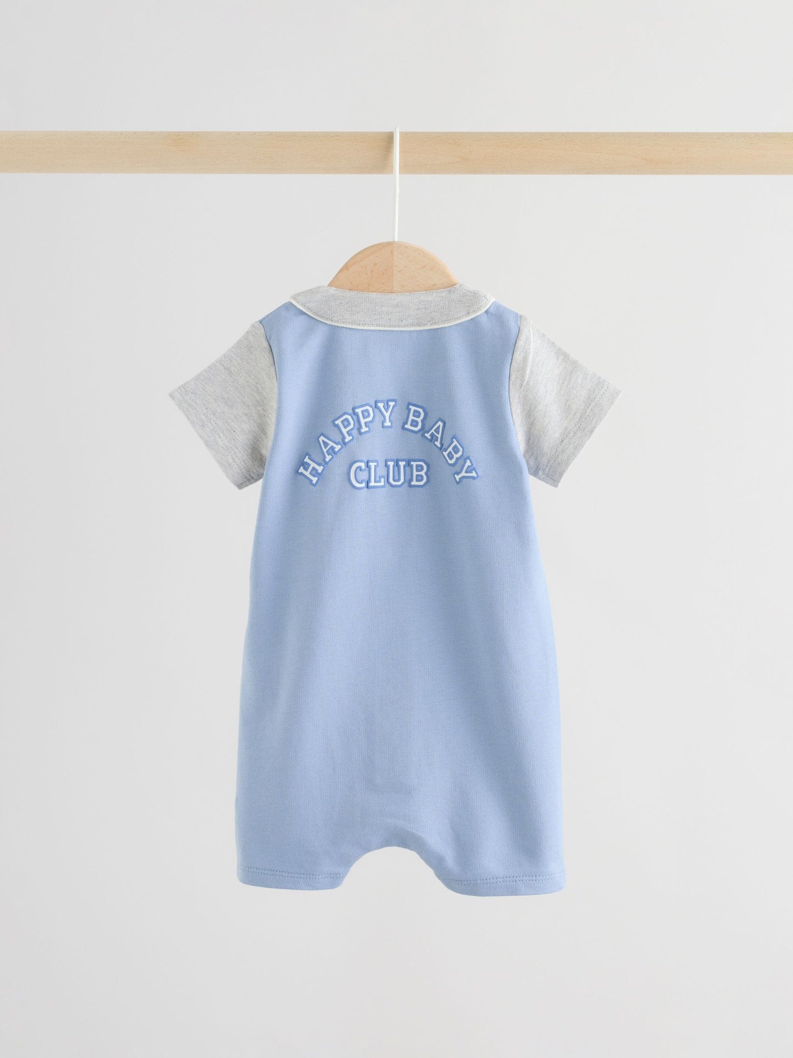 Blue Baby Jersey Rompers 2 Pack