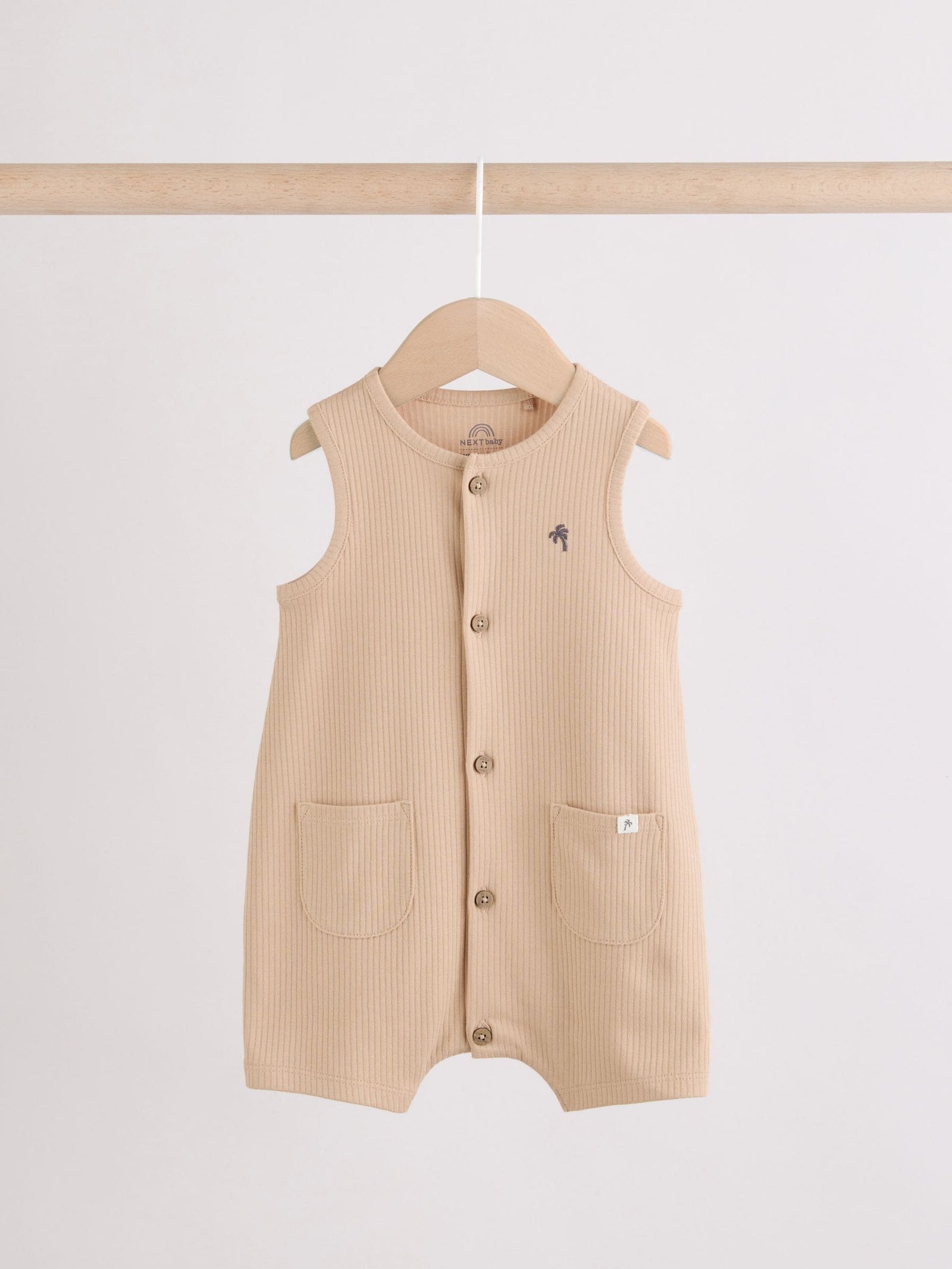Grey Vest Jersey Baby Romper