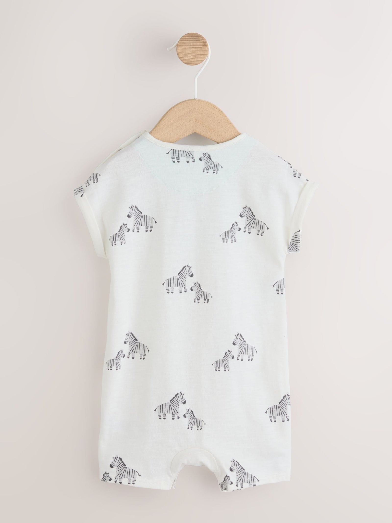 White All Over Printed I Love My Daddy Baby Jersey Romper