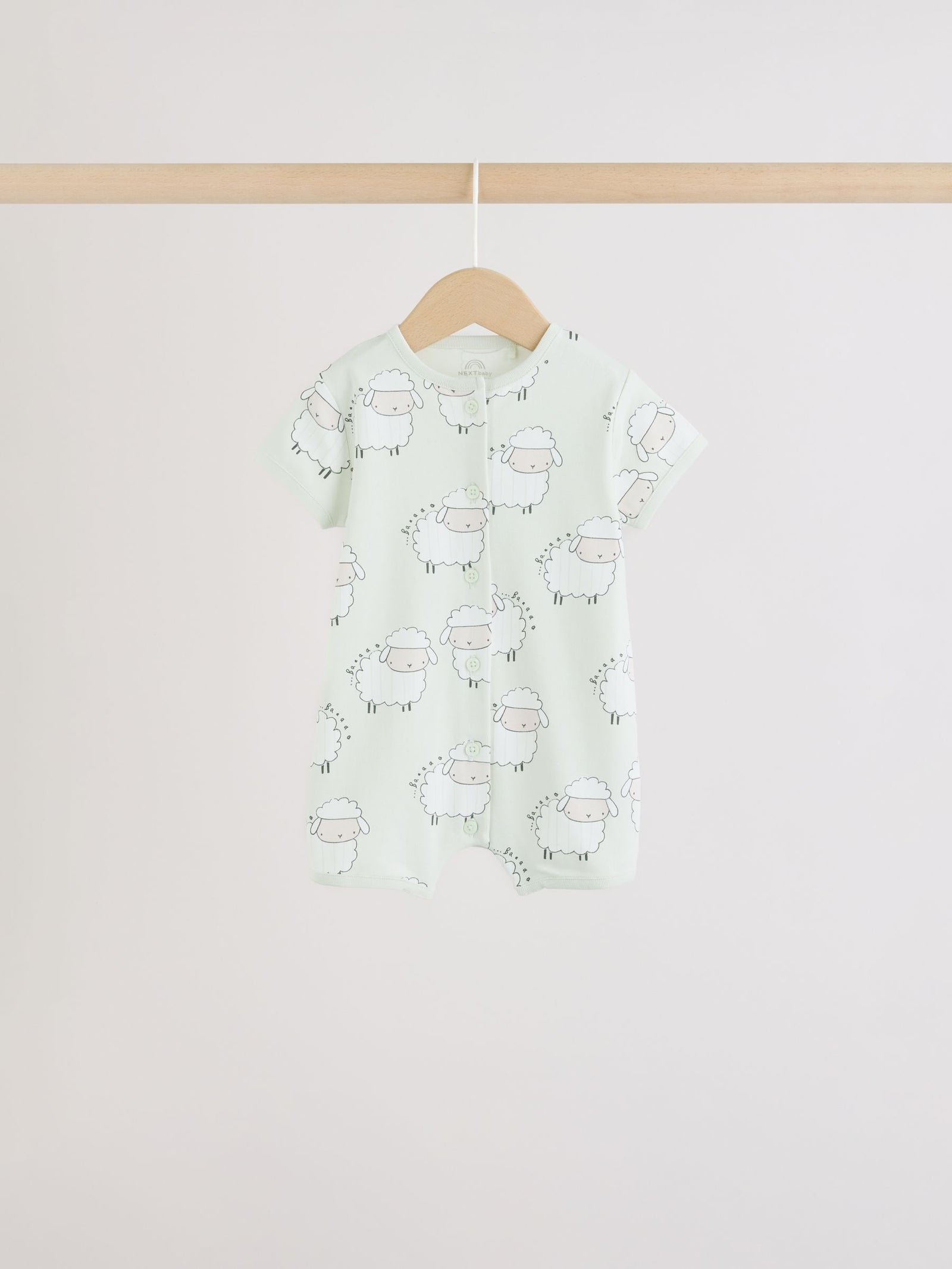 Yellow Spring/Easter Character Button Through Baby Jersey Rompers 3 Pack