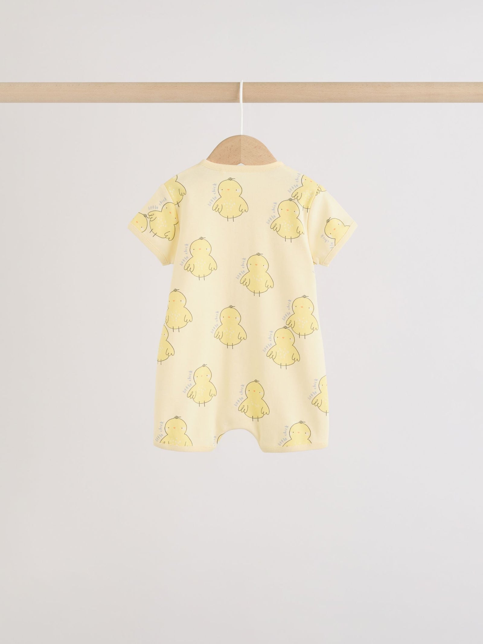 Yellow Spring/Easter Character Button Through Baby Jersey Rompers 3 Pack