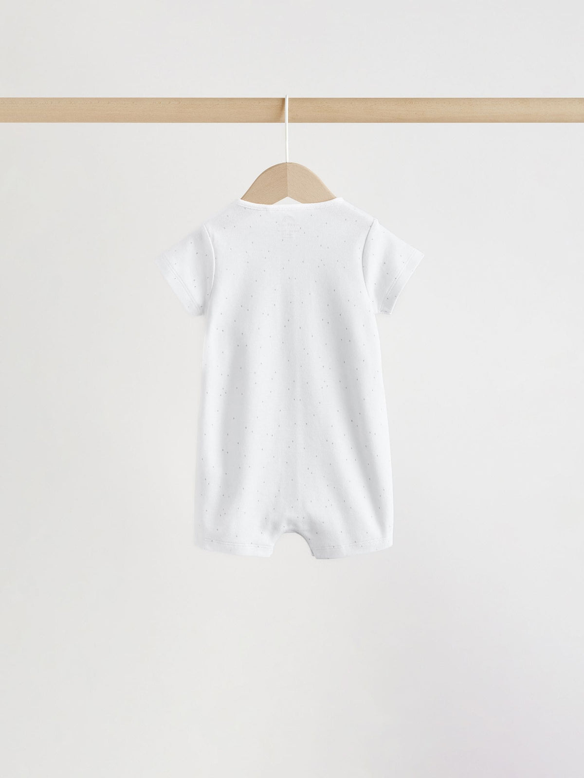 White Safari Animal Embroidered Jersey Baby Rompers 3 Pack