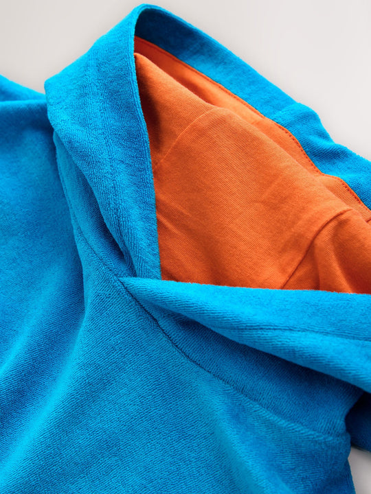 Blue Towelling Poncho (3-16yrs)