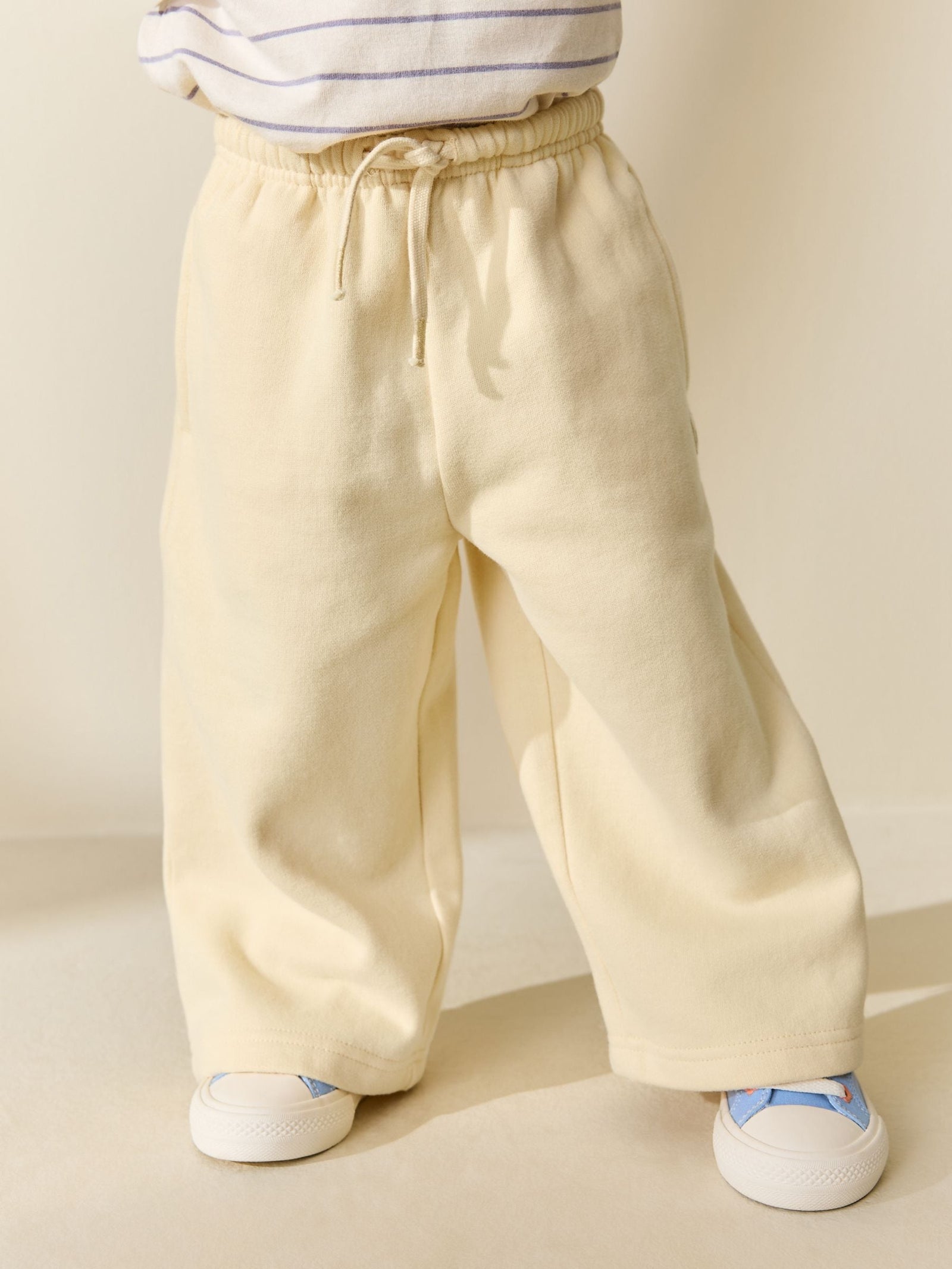 Butter Yellow Wide Leg Sweat Joggers (3mths-7yrs)