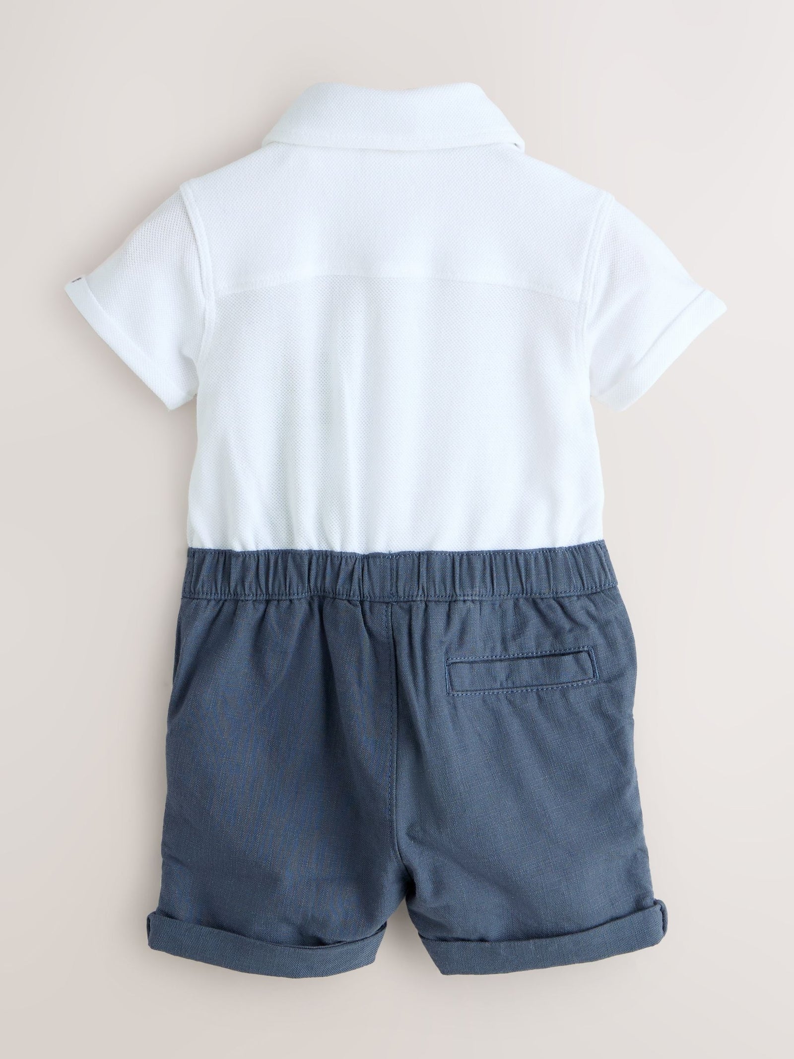 Baker by Ted Baker Blue/Navy Textured Smart Romper