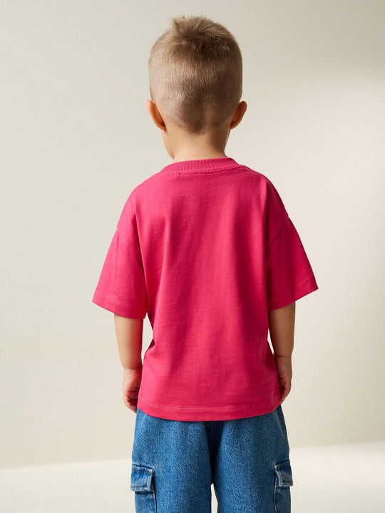 Pink Smile Short Sleeve Small Graphic T-Shirt (3mths-7yrs)