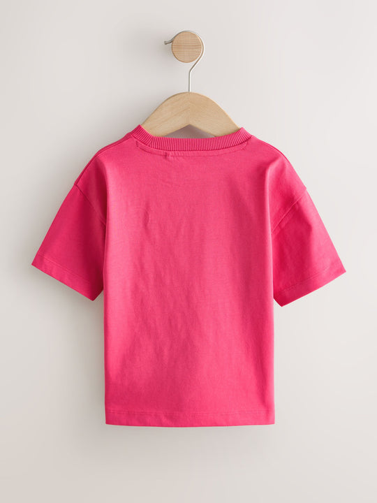 Pink Smile Short Sleeve Small Graphic T-Shirt (3mths-7yrs)