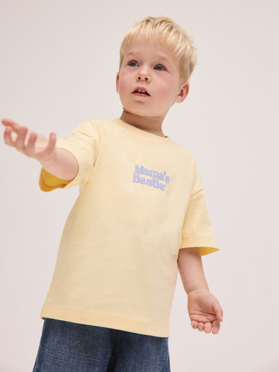 Yellow Mama's Bestie Short Sleeve Small Graphic T-Shirt (3mths-8yrs)